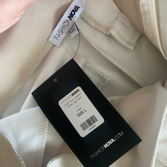 Faux Leather Wide Leg Pants - Picture 3 of 3